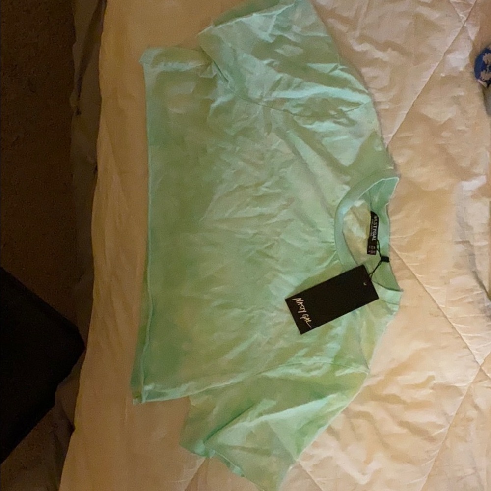 NastyGal Tie Die Crop T